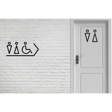 Pictograms from Plexi for Toilets - Black Acrylic 3mm - TT022