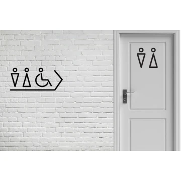 Pictograms from Plexi for Toilets - Black Acrylic 3mm - TT022