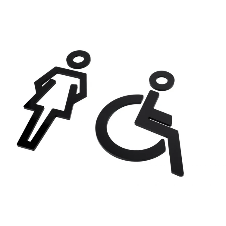 Plexiglass Pictograms for Toilets - Height: 150mm - TT042