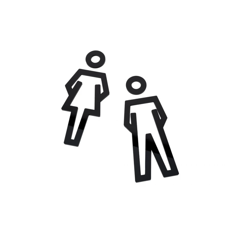 Plexiglass Pictograms for Toilets - Height: 150mm - TT042