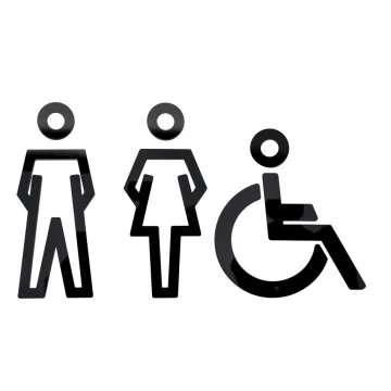 Plexiglass Pictograms for Toilets - Height: 150mm - TT042