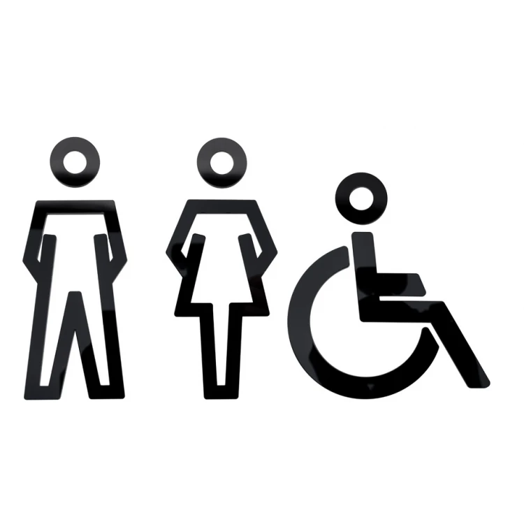 Plexiglass Pictograms for Toilets - Height: 150mm - TT042