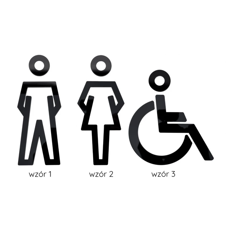 Plexiglass Pictograms for Toilets - Height: 150mm - TT042