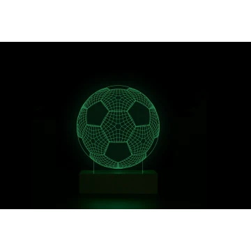 Football - 3D LED RGB Lamp Controlled by Remote - L3D008