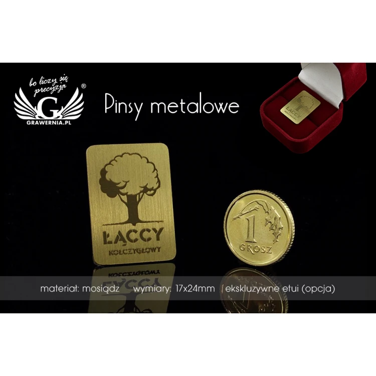 Metal Pins with Your Logo - size 17x24mm - PS015