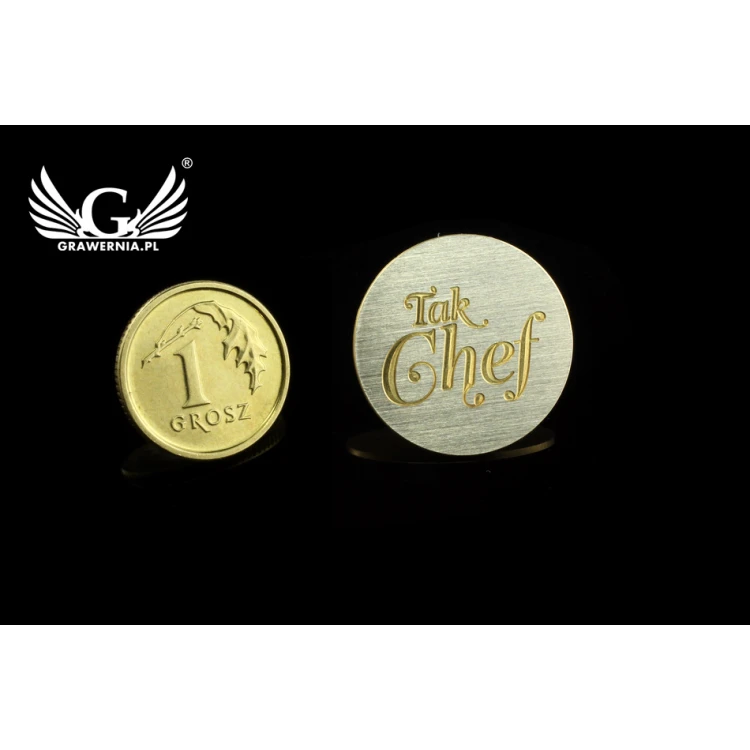 Metal Pins with Your Logo - Diameter: 19mm - CNC - PS019
