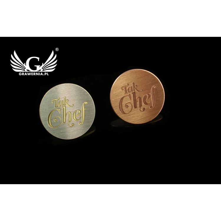 Metal Pins with Your Logo - Diameter: 19mm - CNC - PS019
