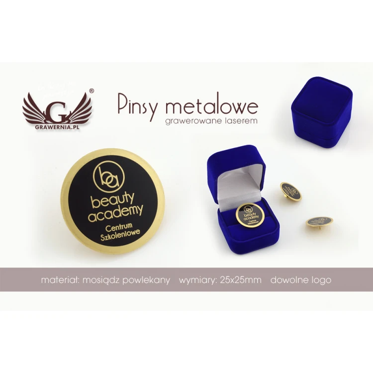 Metal Pins with Your Logo - Diameter: 25mm - PS021