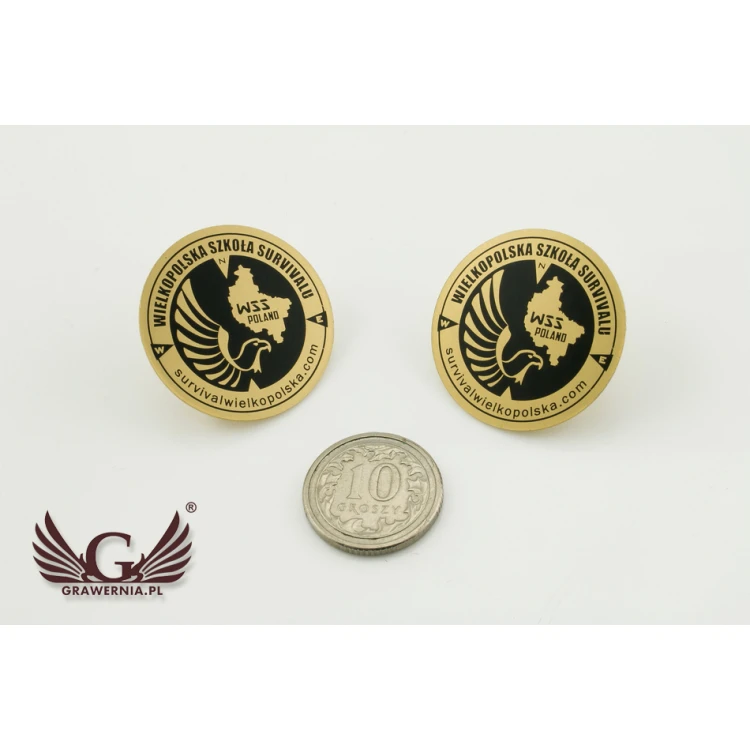 Metal Pins with Your Logo - Diameter: 25mm - PS021