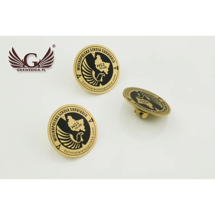Metal Pins with Your Logo - Diameter: 25mm - PS021