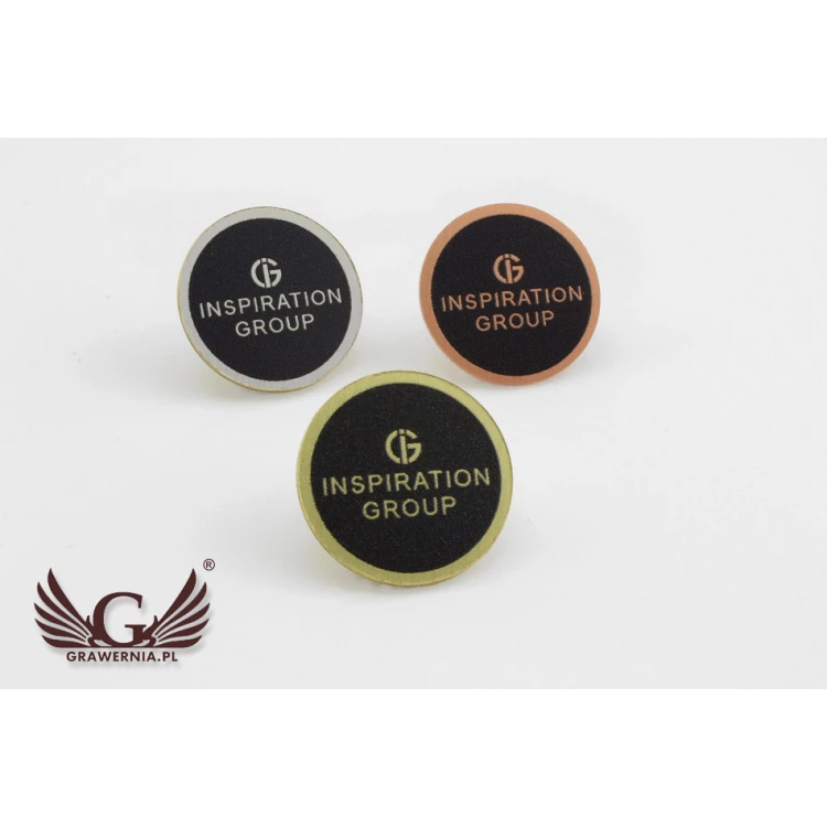 Metal Pins with Your Logo - Diameter: 17mm - PS023