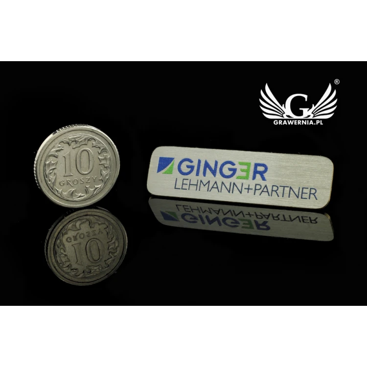 Metal Pins with Your Logo - size 46.7x10mm - UV print - PS025