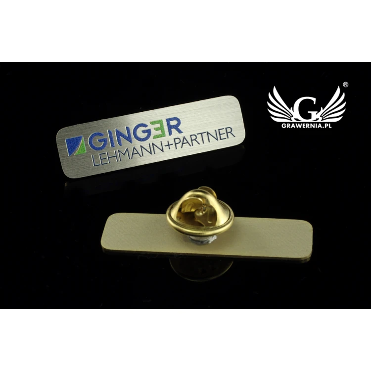Metal Pins with Your Logo - size 46.7x10mm - UV print - PS025