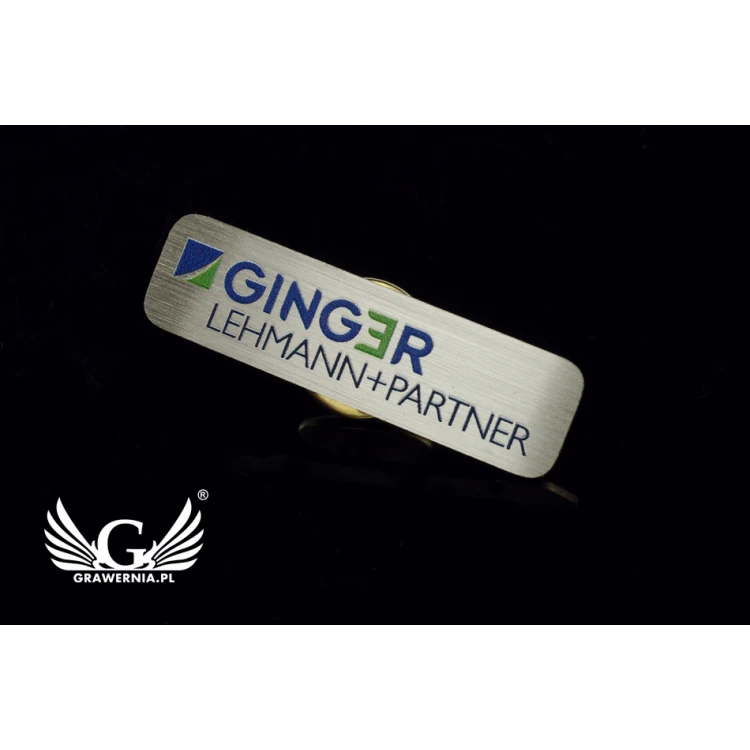 Metal Pins with Your Logo - size 46.7x10mm - UV print - PS025