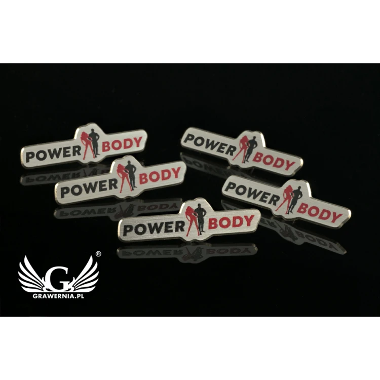 Metal Pins with Your Logo - size 36x10.7mm - UV print - PS026