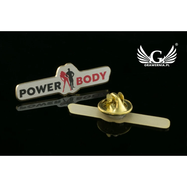 Metal Pins with Your Logo - size 36x10.7mm - UV print - PS026