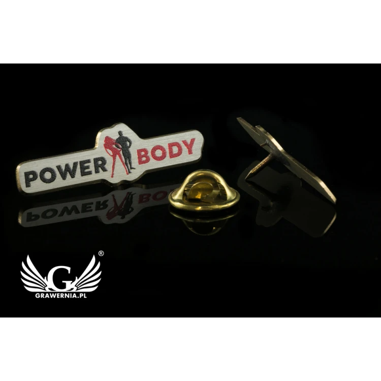 Metal Pins with Your Logo - size 36x10.7mm - UV print - PS026