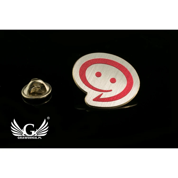 Metal Pins with Your Logo - size 26x23mm - UV Print - PS027