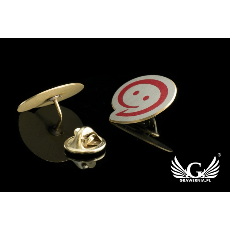 Metal Pins with Your Logo - size 26x23mm - UV Print - PS027