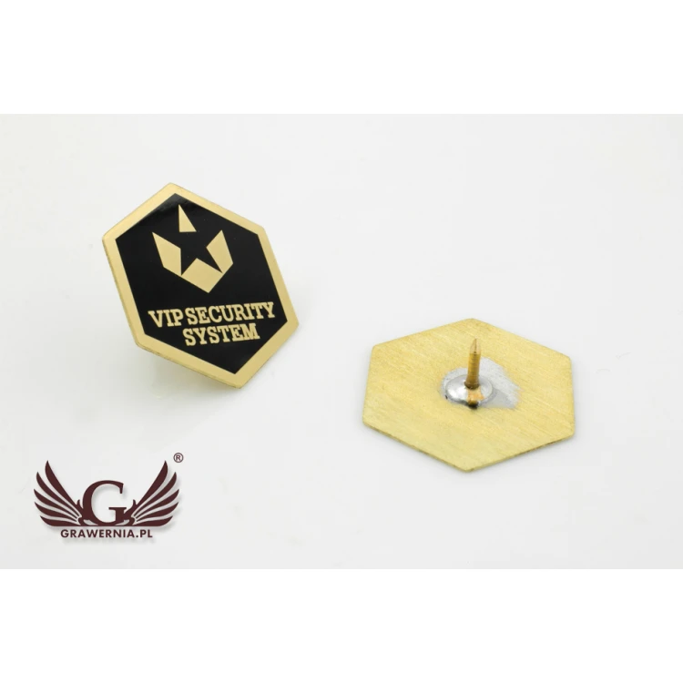 Metal Pins with Your Logo - dimensions: 22x25mm - PS028