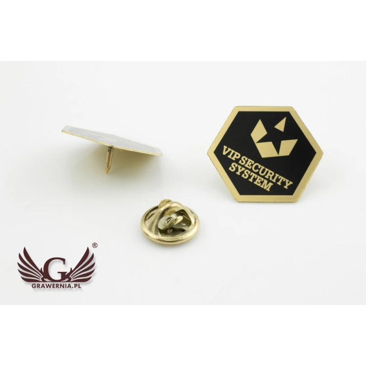 Metal Pins with Your Logo - dimensions: 22x25mm - PS028