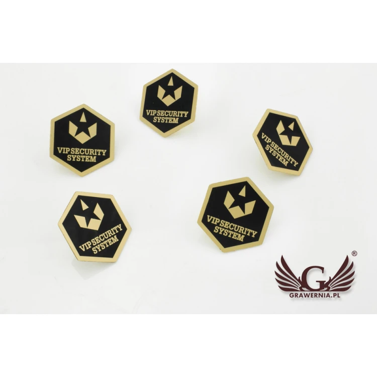 Metal Pins with Your Logo - dimensions: 22x25mm - PS028