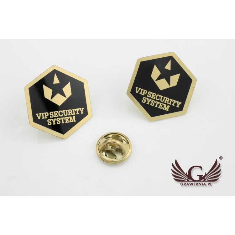 Metal Pins with Your Logo - dimensions: 22x25mm - PS028