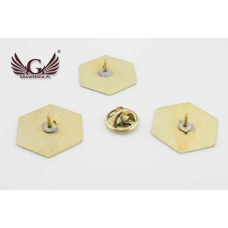 Metal Pins with Your Logo - dimensions: 22x25mm - PS028