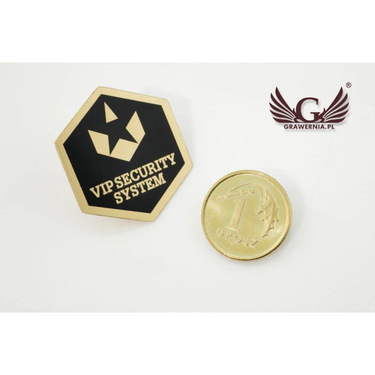 Metal Pins with Your Logo - dimensions: 22x25mm - PS028