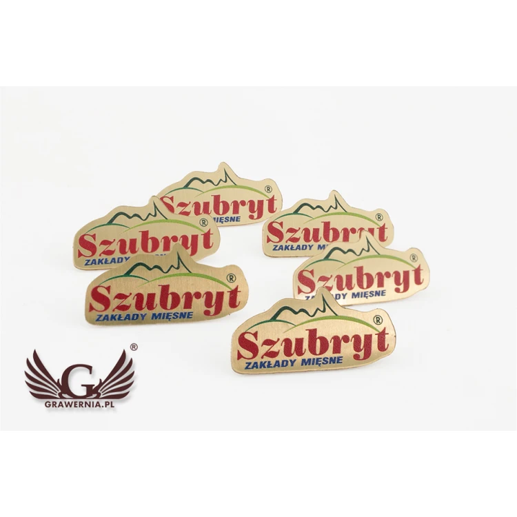 Metal Pins with Your Logo - dimensions: 32x15.5mm - engraving or UV print - PS029