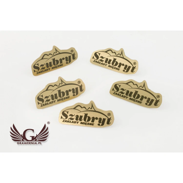 Metal Pins with Your Logo - dimensions: 32x15.5mm - engraving or UV print - PS029