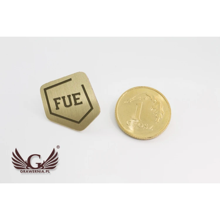 Metal Pins with Your Logo - size 15x15mm - PS030