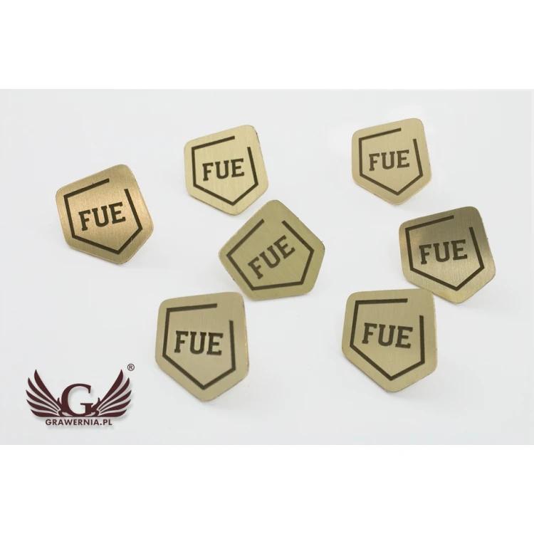 Metal Pins with Your Logo - size 15x15mm - PS030