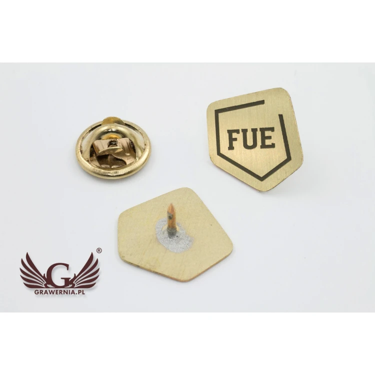 Metal Pins with Your Logo - size 15x15mm - PS030