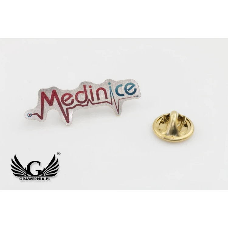 Metal Pins with Your Logo - size 34x12mm - UV Print - PS046