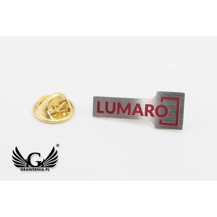 Metal Pins with Your Logo - size 25x10mm - UV print - PS036