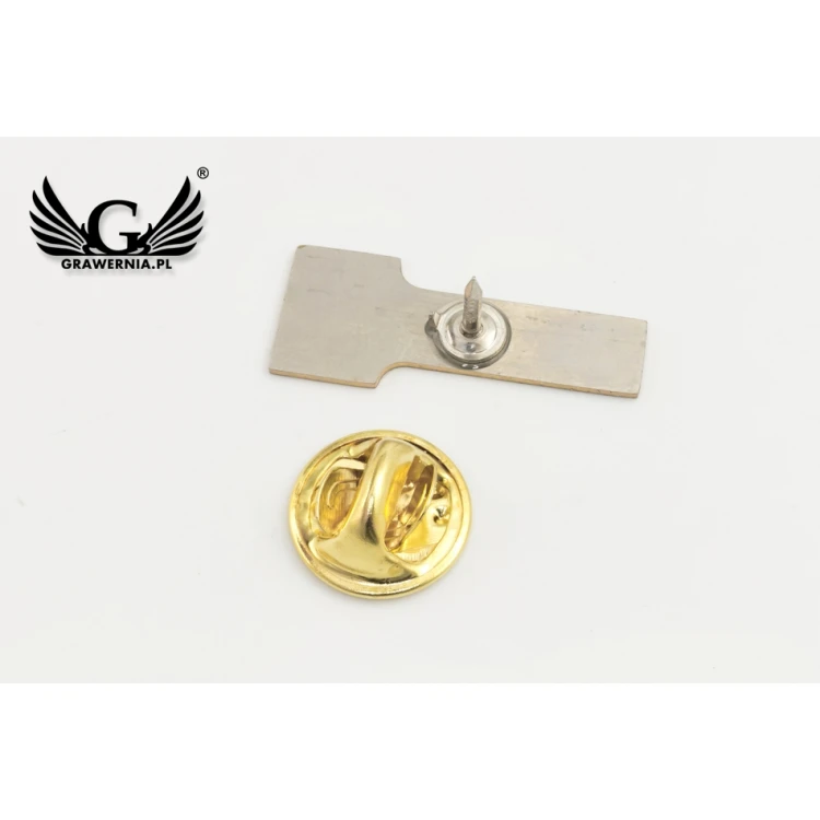 Metal Pins with Your Logo - size 25x10mm - UV print - PS036