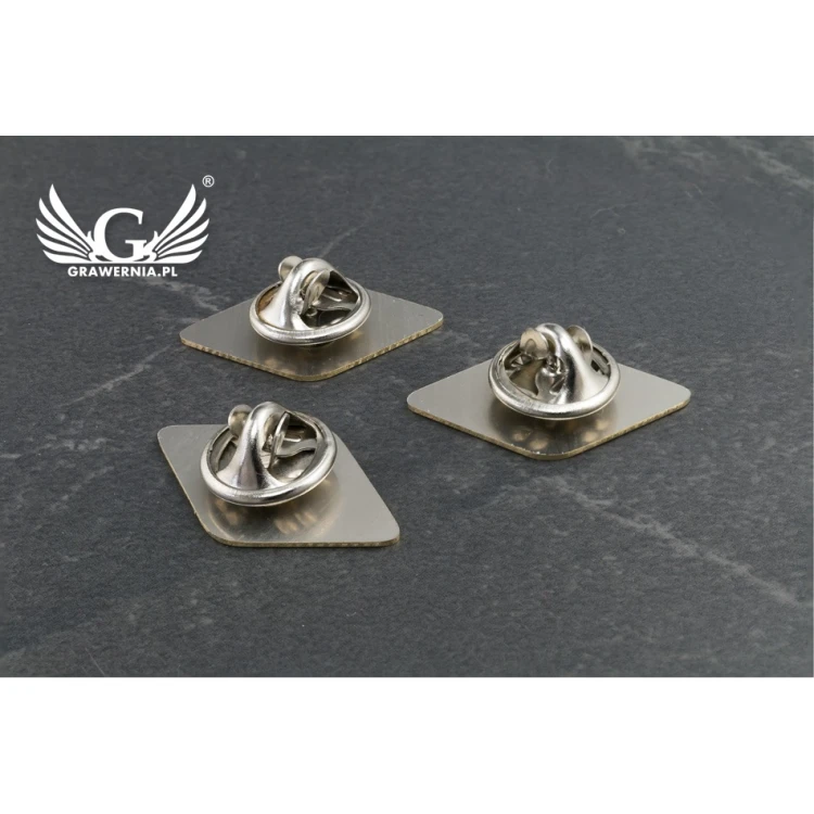 Brass Pins with Your Logo - size 26x15mm - UV Print - PS041
