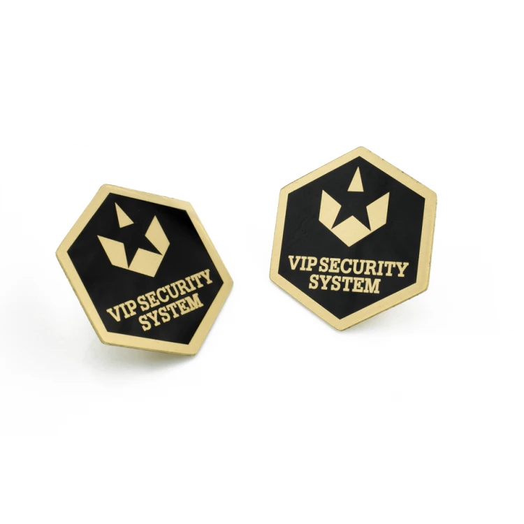 Metal Pins with Your Logo - dimensions: 22x25mm - PS028