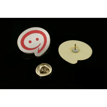 Metal Pins with Your Logo - size 26x23mm - UV Print - PS027