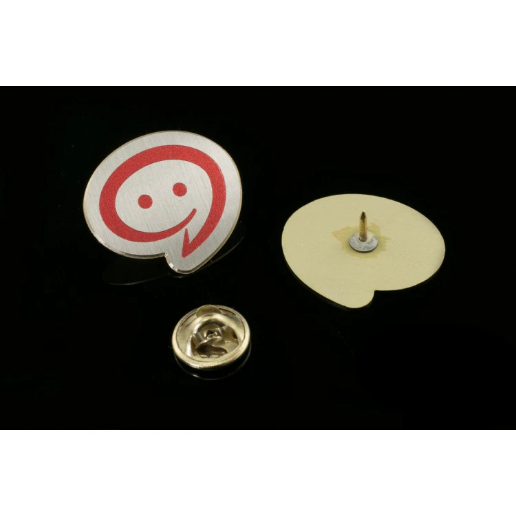 Metal Pins with Your Logo - size 26x23mm - UV Print - PS027