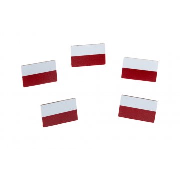 Brass Pins Polish Flag - size 13x8mm - UV print - PS045
