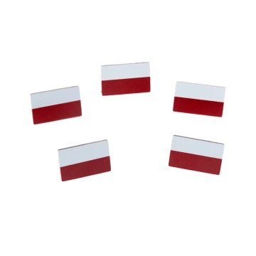 Brass Pins Polish Flag - size 13x8mm - UV print - PS045