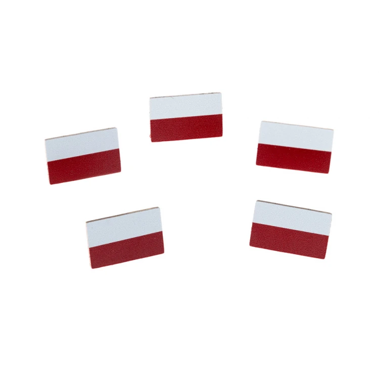 Brass Pins Polish Flag - size 13x8mm - UV print - PS045