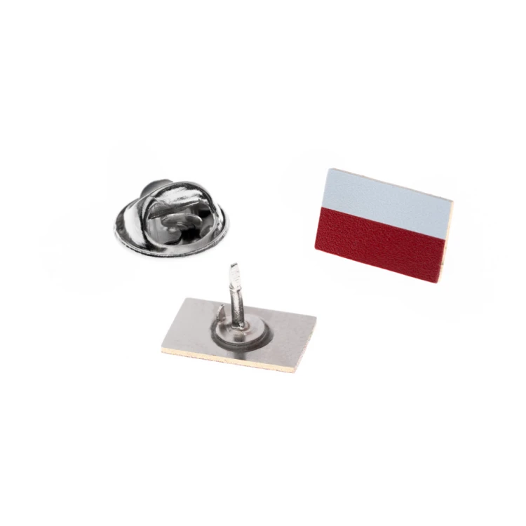 Brass Pins Polish Flag - size 13x8mm - UV print - PS045