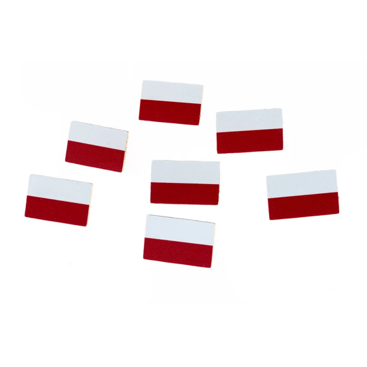Brass Pins Polish Flag - size 13x8mm - UV print - PS045