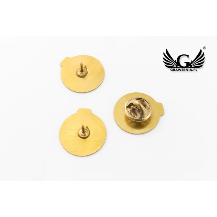 Brass Pins with Your Logo - size 22x20mm - UV Print - PS042