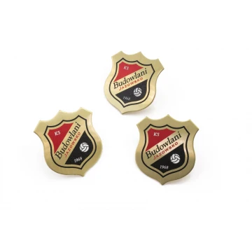 Pinsy - Brass Shields with Your Logo - size 27x30mm - UV print - PS031