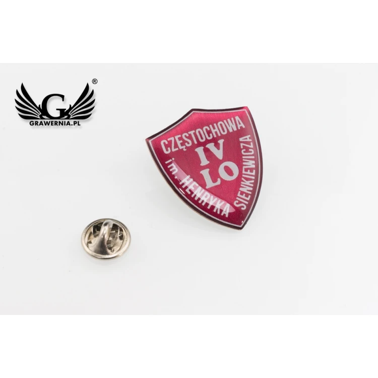 Pinsy - School Logo Shields - Convex 3D Doming - PWD013