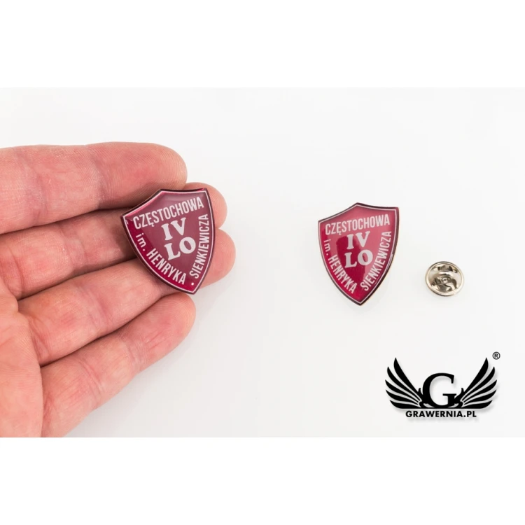 Pinsy - School Logo Shields - Convex 3D Doming - PWD013